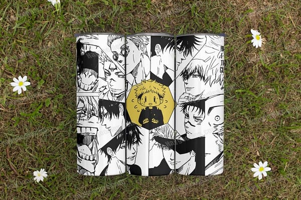 Jujutsu Kaisen 20oz Skinny Tumbler with Straws-Various Designs