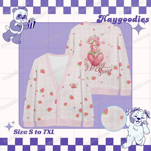 Strawberry Shortcake Knit Cardigan-S to 7XL