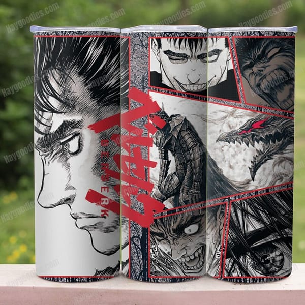 Berserk 20oz Skinny Tumbler with Straws