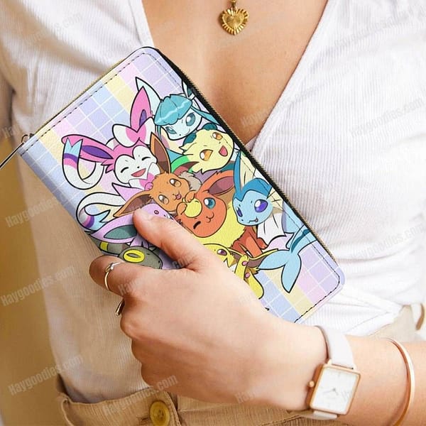 Kawaii Eevee Evolution PU Zipper Purse