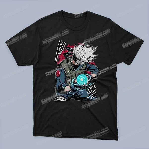 Kakashi Hatake Unisex Black T-Shirts-Kids and Adult Sizes to 5XL