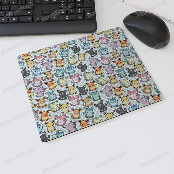8-bit Pixel Pokemon-Eevee Evolution Rectangle Mousepad-Various Designs