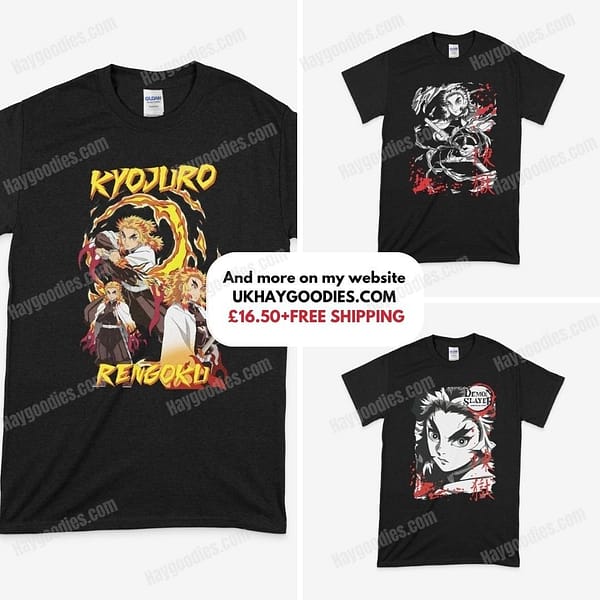 Rengoku Kyojuro Demon Slayer Anime Unisex T-Shirts-S to 5XL-Various Designs