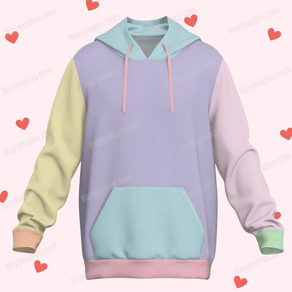 Pastel Colours All Over Print Unisex Hoodie-XS to 6XL