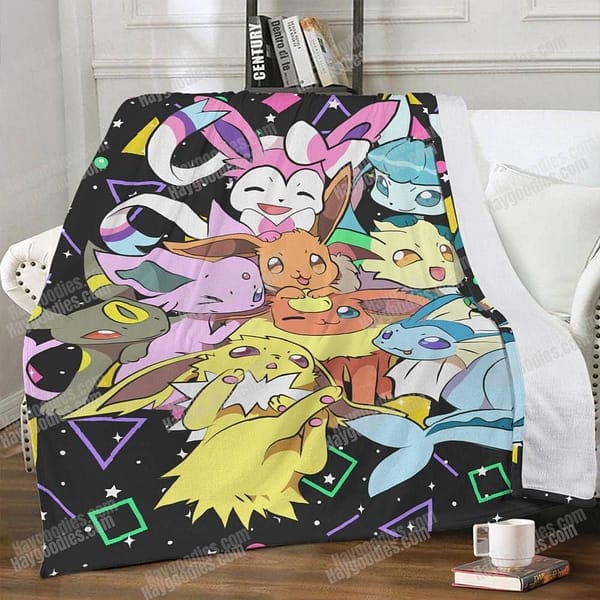 Eevee Evolutions Fleece Blanket-Various Sizes